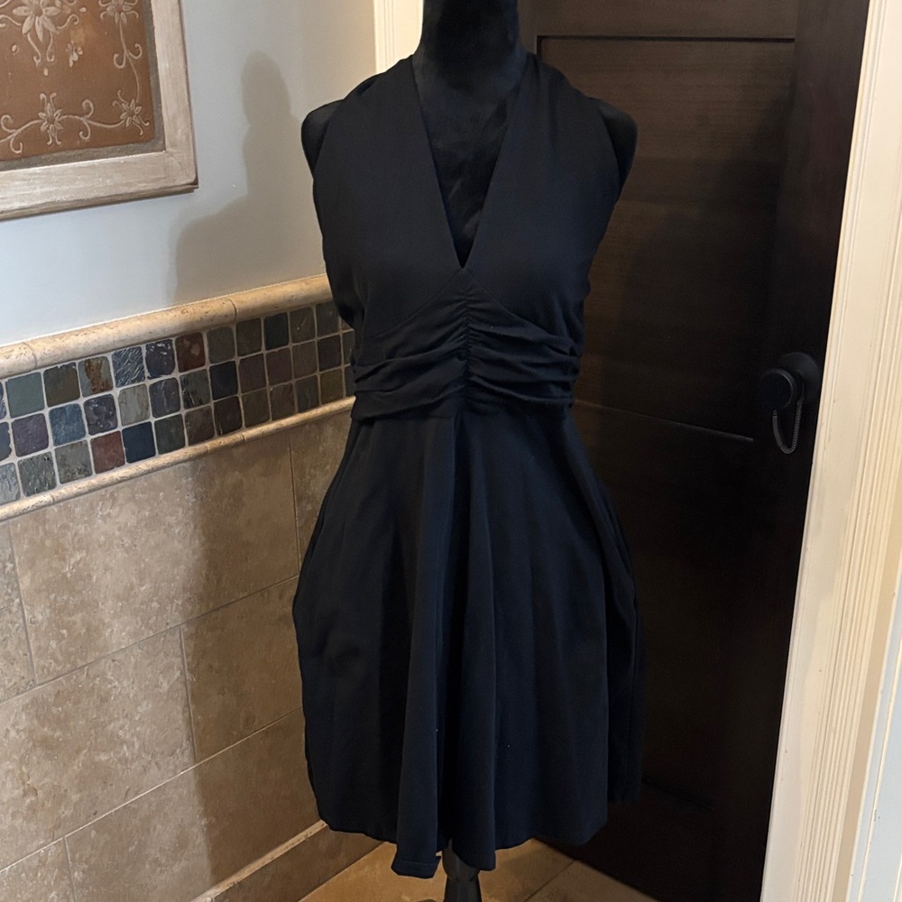 Elegant Black Halter Dress
